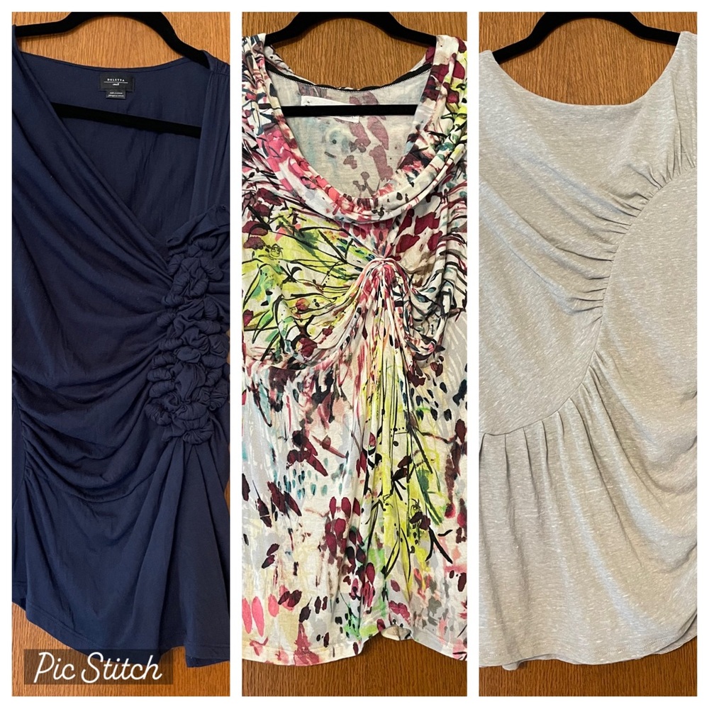 Lot / bundle of 3 Anthropologie tops Deletta